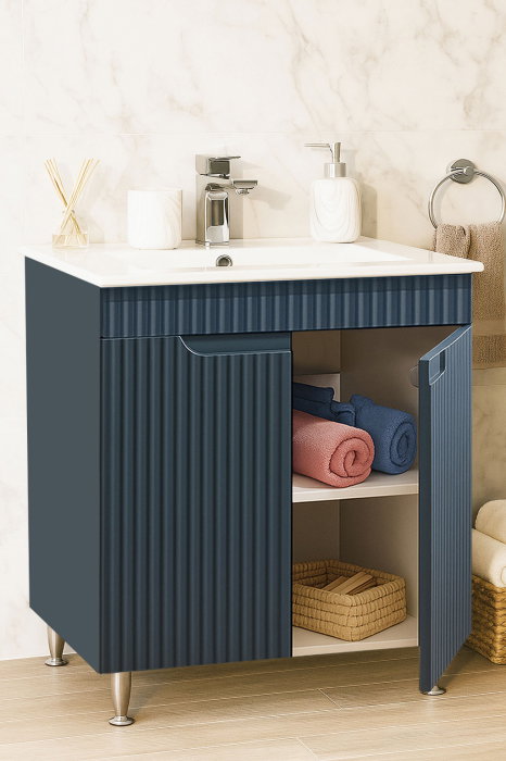 Set Baza front MDF si Lavoar seria 033, montat, 70 cm, antracit [2]