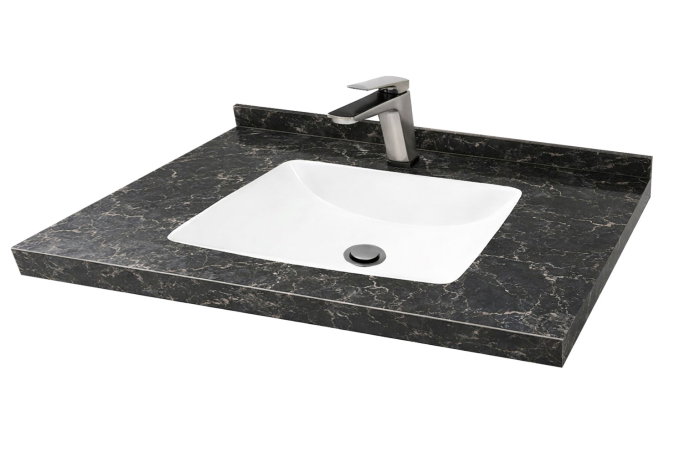 Set Baza front MDF si Lavoar seria 886, montat, 100 cm, antracit [4]