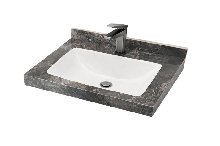 Set Baza front MDF si Lavoar seria 886, suspendata, cu sertare, montata, 60 cm, antracit [4]