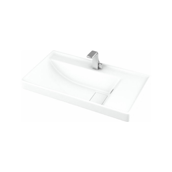 Set Baza front MDF si Lavoar seria 286, cu sertare, cadru metalic, montat, 60 cm, alb [7]