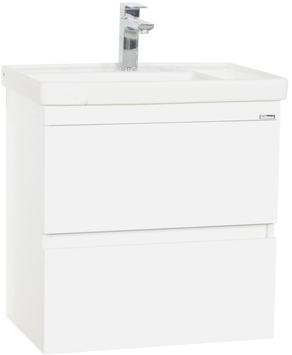 Set Baza front MDF si Lavoar seria 286, cu sertare, cadru metalic, montat, 60 cm, alb [3]