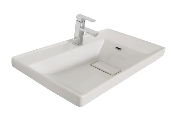 Set Baza front MDF si Lavoar seria 288, cu sertare, montata, 80 cm, alb [5]