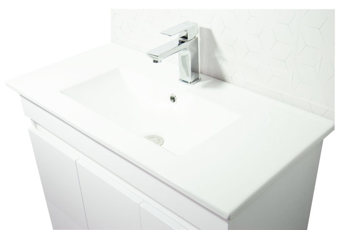 Set Baza front MDF si Lavoar seria 386, montat, 80 cm, alb [4]