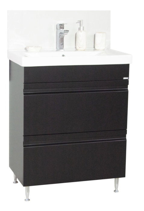 Set Baza front MDF si Lavoar seria 786, cu sertare, montat, 60 cm, negru [2]