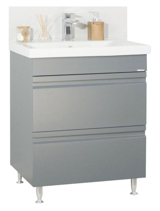 Set Baza front MDF si Lavoar seria 786, cu sertare, montat, 70 cm, antracit [2]