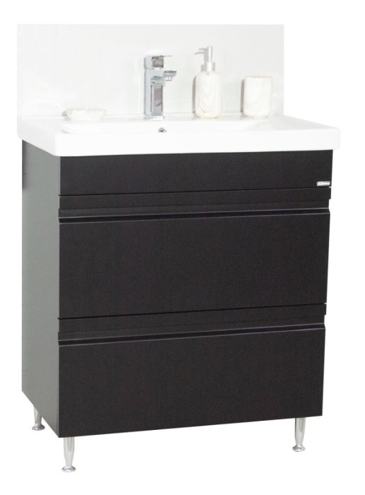 Set Baza front MDF si Lavoar seria 786, cu sertare, montat, 70 cm, negru [2]