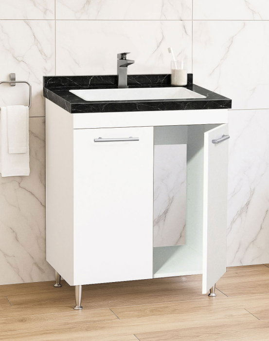 Set Baza si Lavoar seria 867, montat, 60 cm, alb + negru [2]