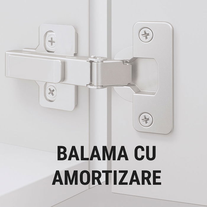 Set bucatarie GERMANIA 320 cm, 9 corpuri, blat gros, antracit + alb [5]