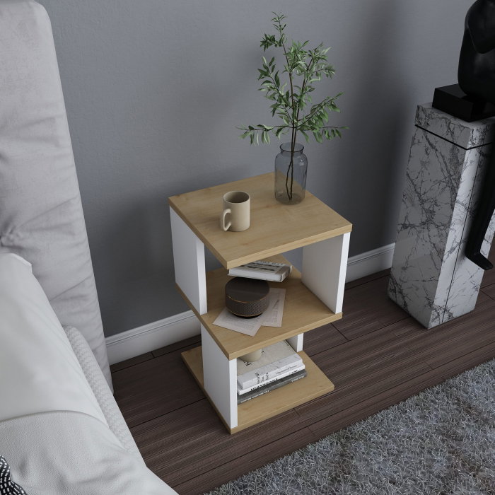 Noptiera CARTER, stejar, 29,6x29,6x49,4 cm [3]