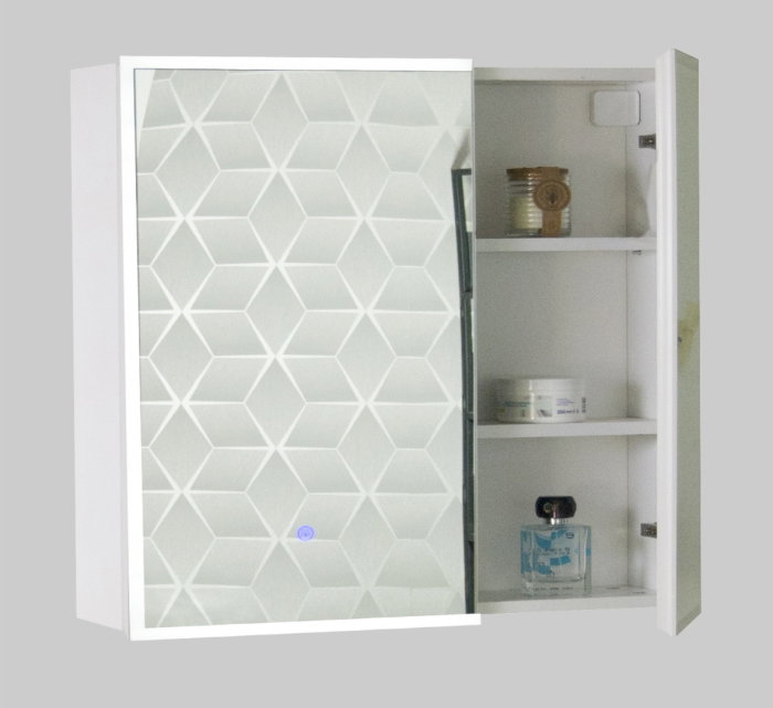 Oglinda cu iluminare LED ALEXA, alb, 75x70 cm [4]