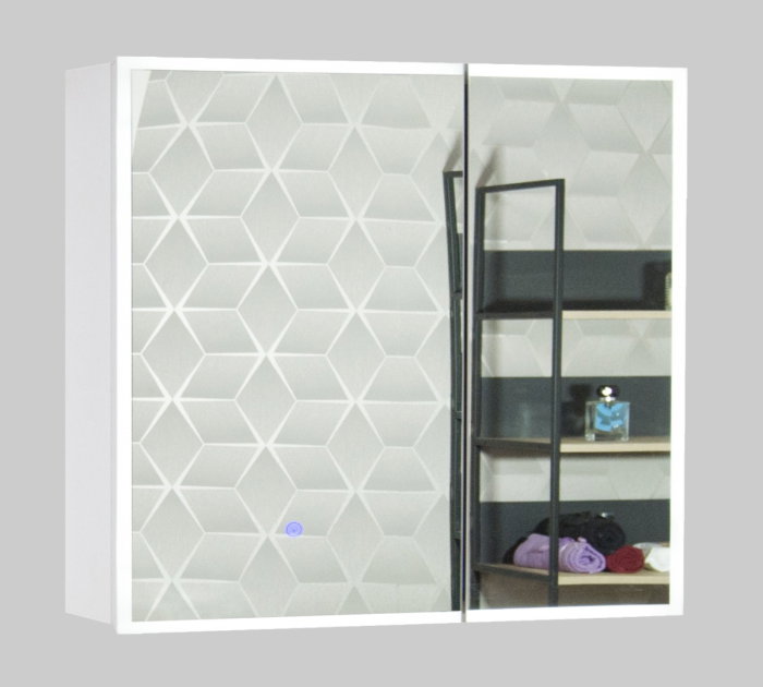 Oglinda cu iluminare LED ALEXA, alb, 75x70 cm [3]