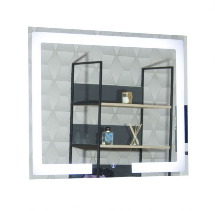 Oglinda cu iluminare LED si intrerupator touch, MD1, 80x60 cm
