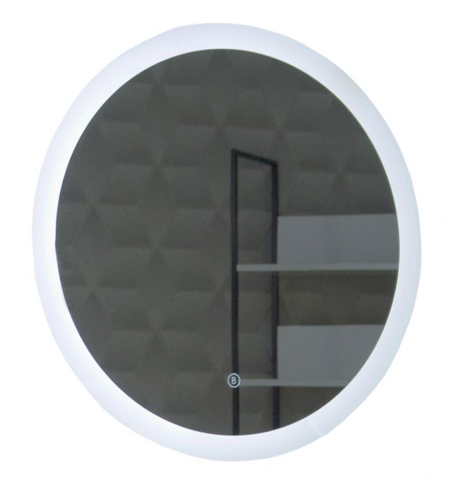 Oglinda cu iluminare LED si intrerupator touch, MD2, diametru 60 cm