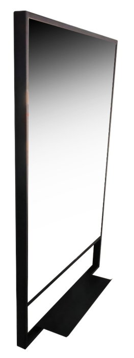 Oglinda cu iluminare LED si intrerupator touch, MD6, rama neagra, 60x95 cm [2]