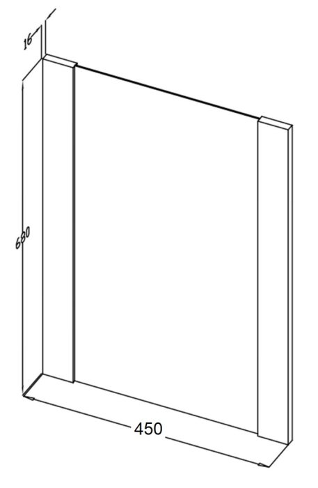 Oglinda ECO PROMO, alb, 45x68 cm [3]