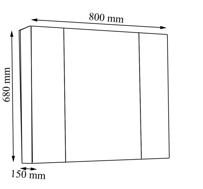 Oglinda cu iluminare LED EDGE, alb, 80x68 cm [5]