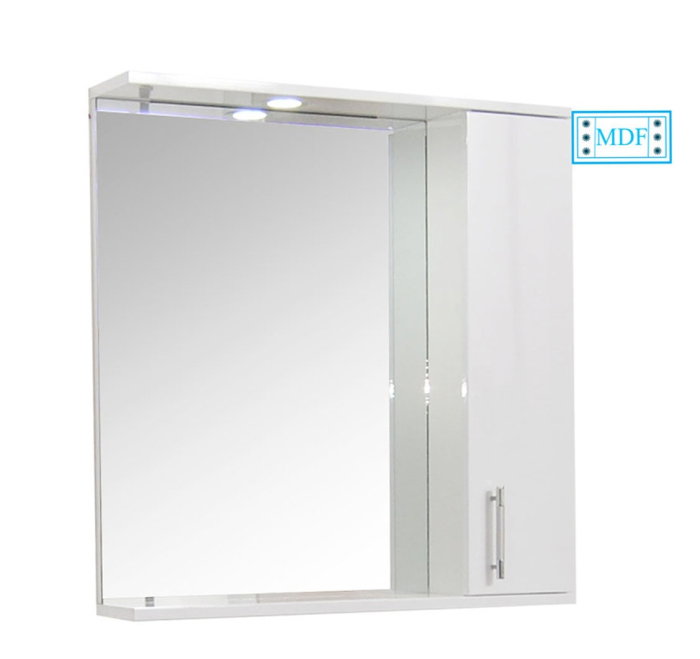 Oglinda seria 020, front MDF, montata, alb, 70x71 cm [2]