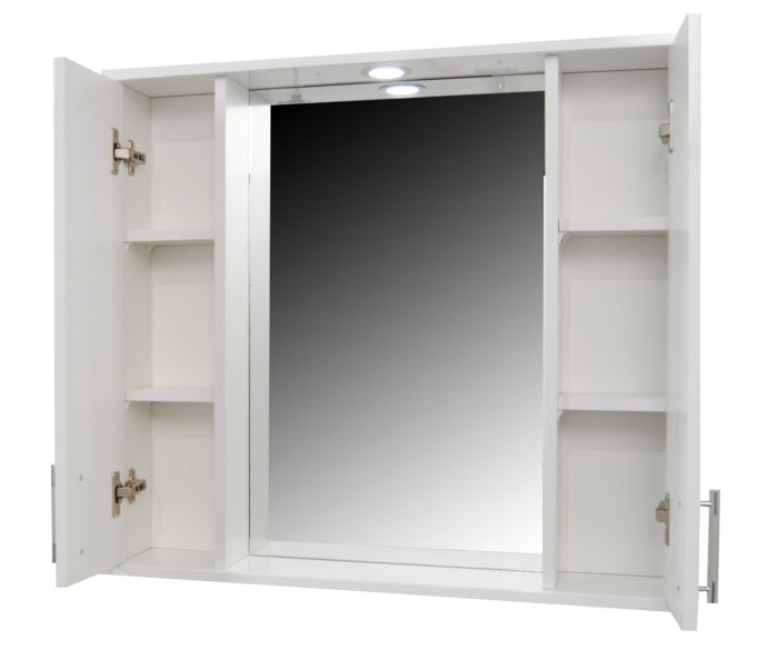 Oglinda seria 020, front MDF, montata, alb, 80x71 cm [3]