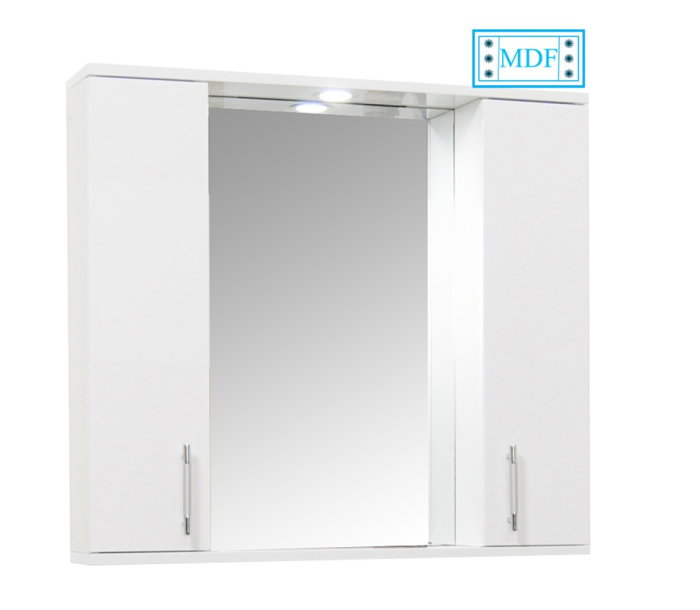 Oglinda seria 020, front MDF, montata, alb, 80x71 cm [2]