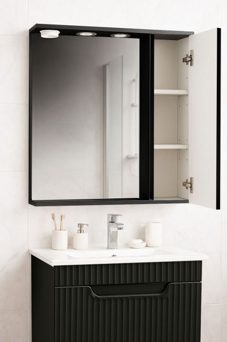 Oglinda seria 033, front MDF, negru, 60 cm [2]