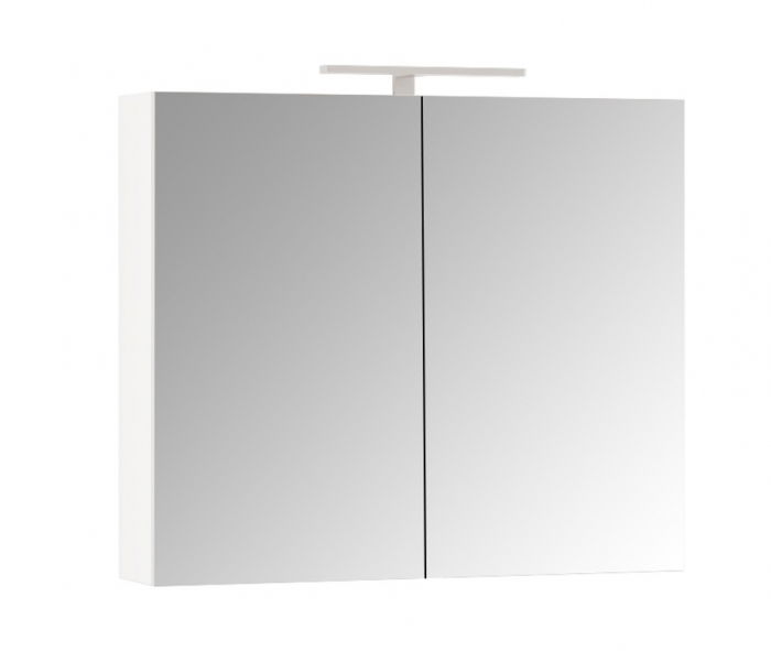 Oglinda cu iluminare LED, QUATTRO, alb, 80x68 cm