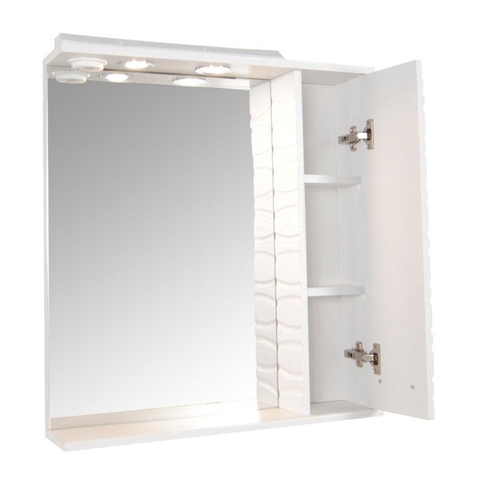 Oglinda seria 144, front MDF, montata, alb, 65x71 cm [3]