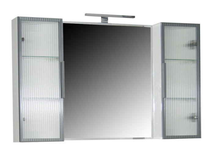 Oglinda seria 758, montata, alb, 100x68 cm [2]