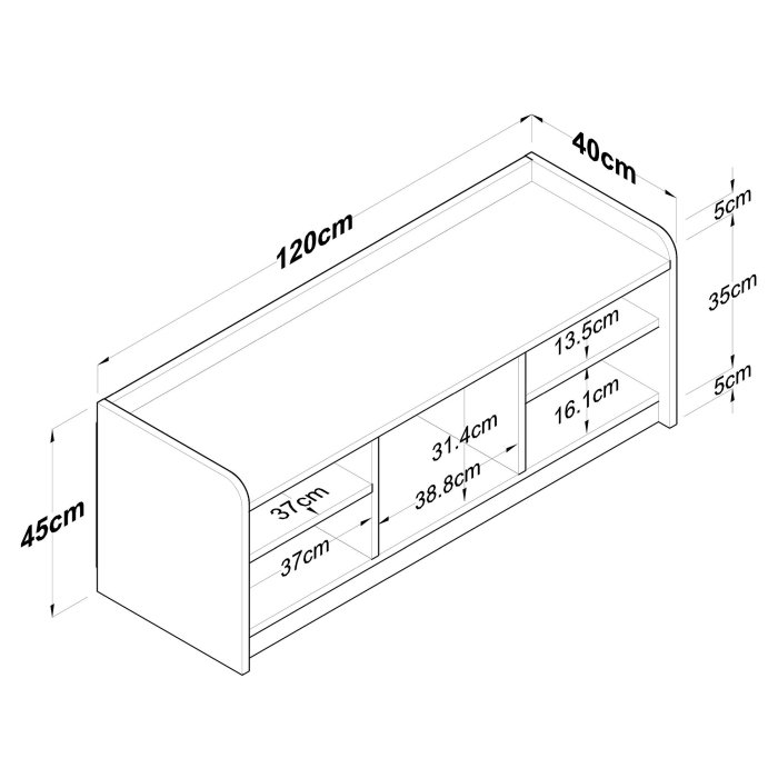 Pantofar P2, 120x40x45 cm [15]