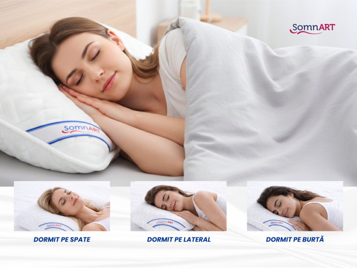 Perna 50x70cm Somnart, Hygiena, hipoalergenica, bilute Superball, 100% fibra poliester [4]