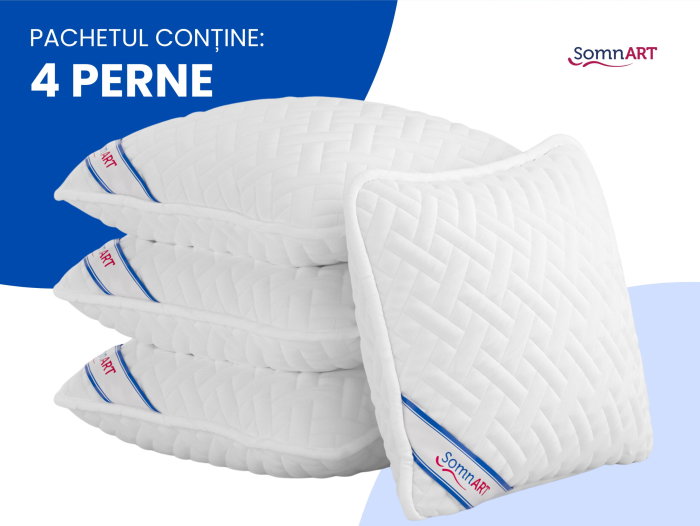 Perna 70x70cm Somnart, Hygiena, hipoalergenica, bilute Superball, 100% fibra poliester [14]