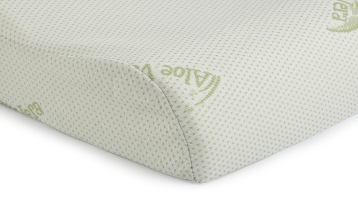 Perna ergonomica Memory Aloe Vera Somnart, sustinere exacta pentru gat si cap, husa detasabila, 42x72x12 cm [2]
