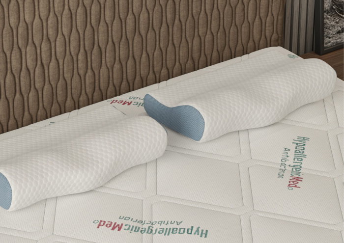 Perna ergonomica Memory Somnia 3D Air Mesh, sustinere exacta pentru gat si cap, 30x50 cm [12]