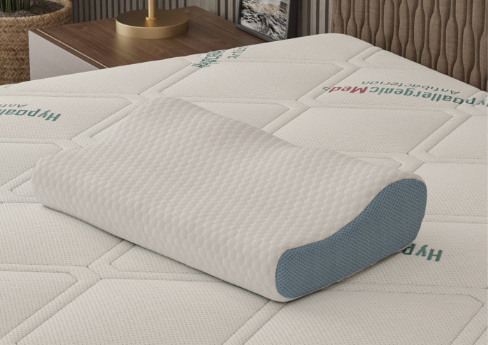 Perna ergonomica Memory Somnia 3D Air Mesh, sustinere exacta pentru gat si cap, 30x50 cm [11]