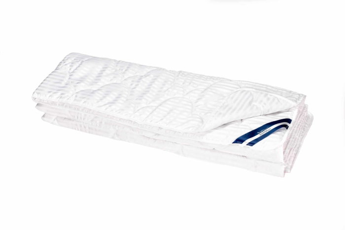 Pilota microfibra striata matlasata, Somnart, 180x200 cm, 200 g, alba, de vara, model lacrimi [4]