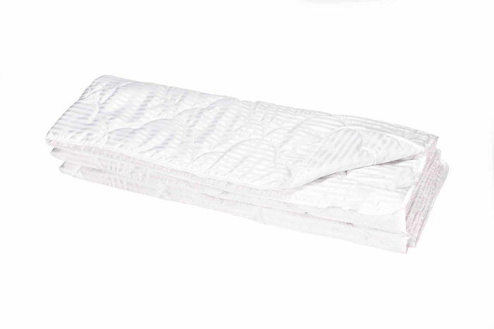 Pilota microfibra striata matlasata, Somnart, 180x200 cm, 200 g, alba, de vara, model lacrimi [5]