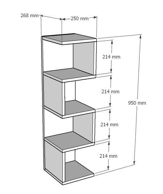 Raft ALIN, 25x27x95 cm [3]