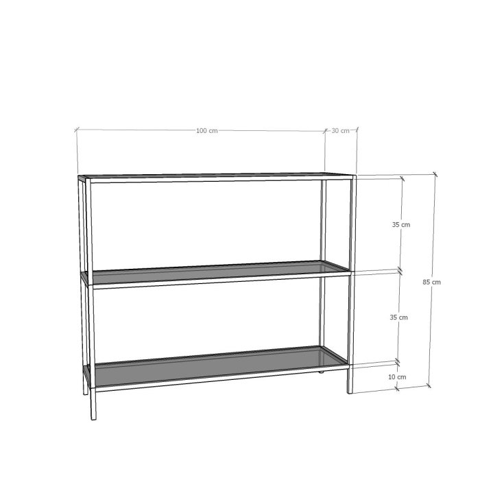 Raft D101, 100x30x85 cm [10]