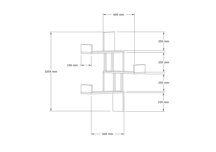 Raft suspendat BOMBE, 105x20x60 cm [4]