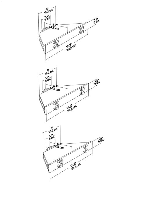Raft suspendat EDIS, 39,4x14,5x5 cm [5]