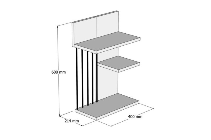 Raft suspendat NEZMA, 40x21,4x60 cm [4]