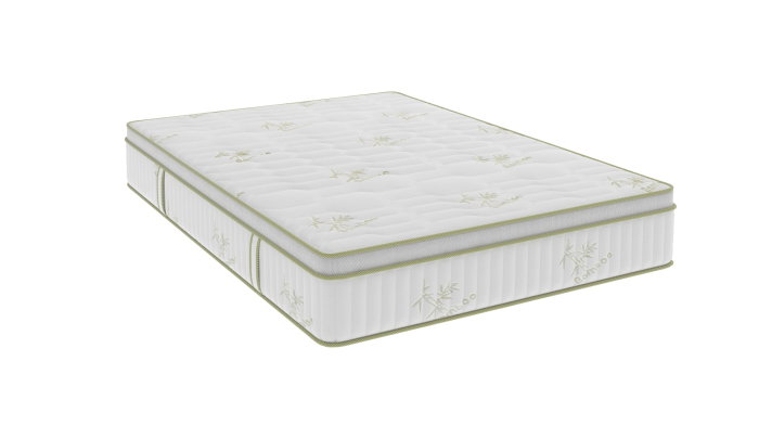 Saltea cu memorie si arcuri Bambus Super Confort Pocket Multilayer 200x200, inaltime 25 cm, husa matlasata, sistem 3D, manere, fermitate medie [8]