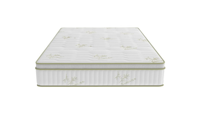 Saltea cu memorie si arcuri Bambus Super Confort Pocket Multilayer 200x200, inaltime 25 cm, husa matlasata, sistem 3D, manere, fermitate medie [9]