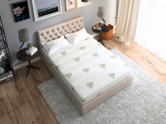 Saltea cu memorie Somnart XXL Memory Plus 90x200, înălțime 25 cm, pentru persoane supraponderale, husă Aloe Vera detașabilă, rulată, fermitate mare [12]