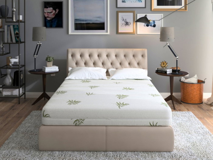 Saltea cu memorie Somnart XXL Memory Plus 90x200, înălțime 25 cm, pentru persoane supraponderale, husă Aloe Vera detașabilă, rulată, fermitate mare [10]