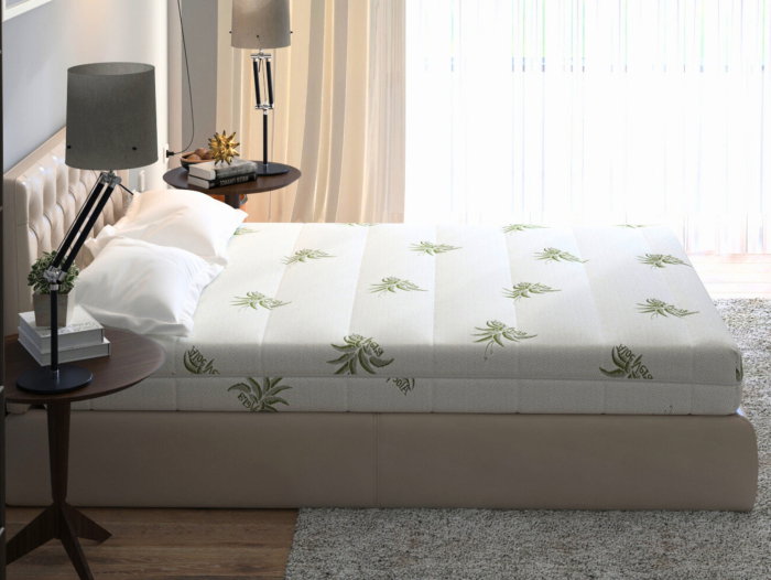 Saltea cu memorie Somnart XXL Memory Plus 90x200, înălțime 25 cm, pentru persoane supraponderale, husă Aloe Vera detașabilă, rulată, fermitate mare [11]
