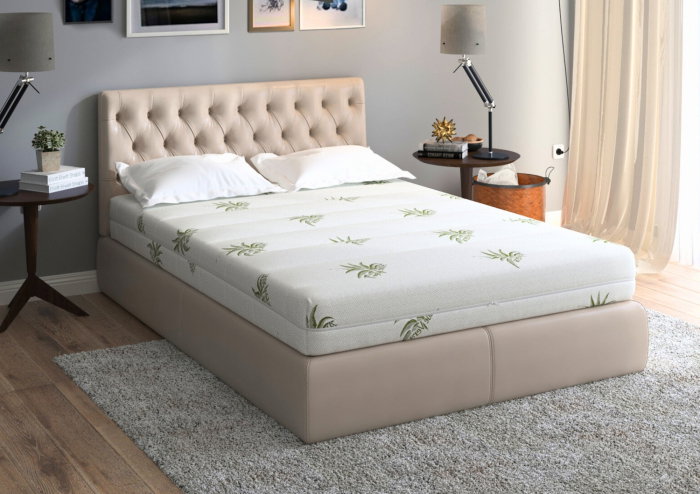 Saltea cu memorie Somnart XXL Memory Plus 90x200, înălțime 25 cm, pentru persoane supraponderale, husă Aloe Vera detașabilă, rulată, fermitate mare [14]
