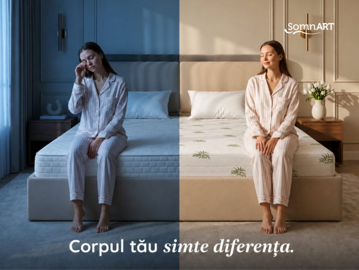 Saltea cu memorie Somnart XXL Memory Plus 90x200, înălțime 25 cm, pentru persoane supraponderale, husă Aloe Vera detașabilă, rulată, fermitate mare [7]