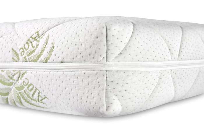 Saltea cu spumă poliuretanică Confort 4Family Aloe Vera 120x200 Somnart, înălțime 14 cm, husă lavabilă și detașabilă cu fermoar, fermitate medie [8]