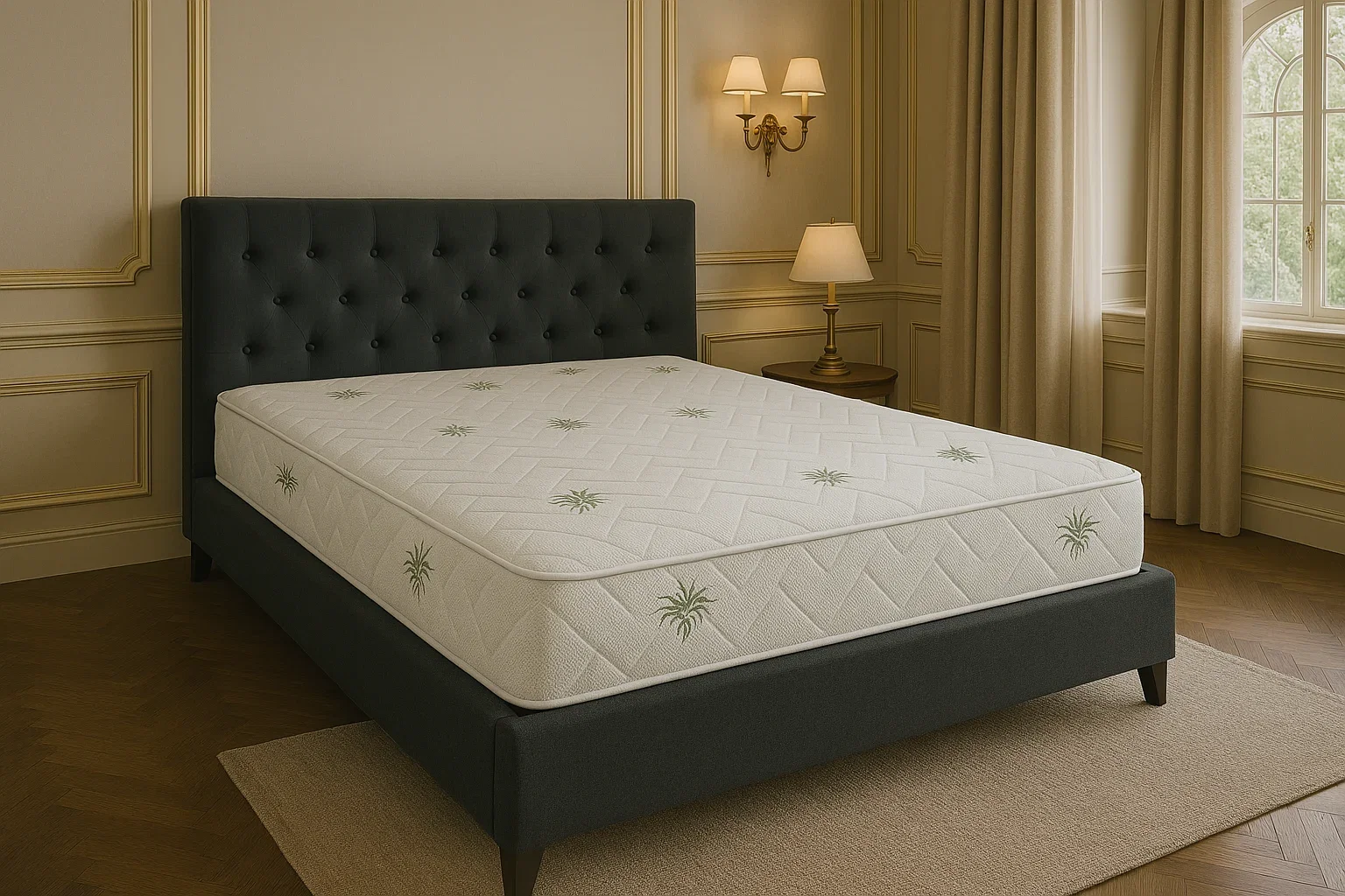 Saltea cu memorie Somnart Aloe Vera 140×200, înălțime 20 cm, husă cu Aloe Vera, fermitate medie [2]
