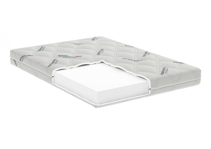 Saltea cu spumă poliuretanică Somnart HypoallergenicMed Antibacteria, 140x200, înălțime 18 cm, antibacterii, husă detașabilă cu fermoar, fermitate medie [2]